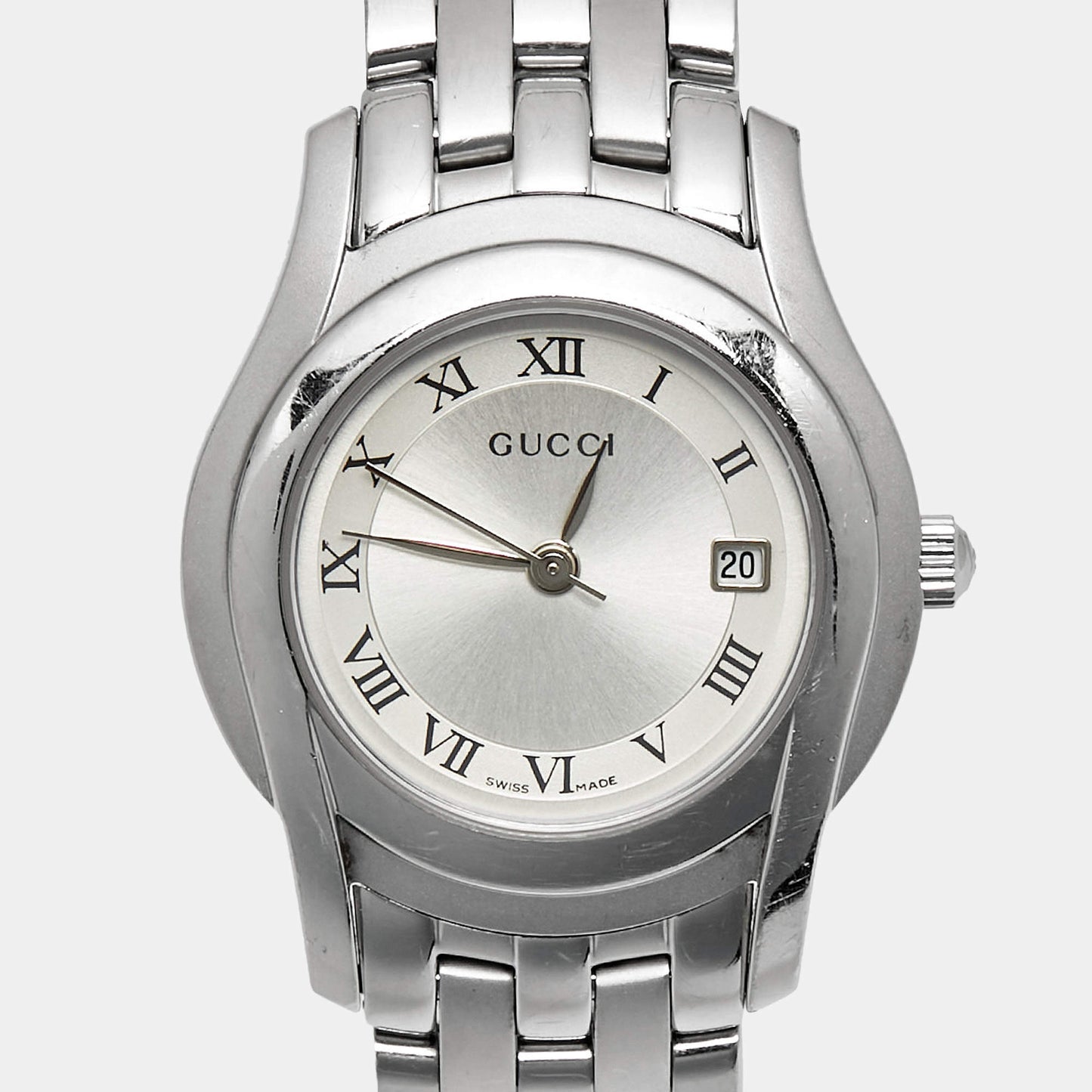 5500 Series Silver Dial Stainless Steel Wristwatch 27 mm