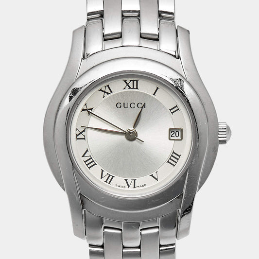 5500 Series Silver Dial Stainless Steel Wristwatch 27 mm