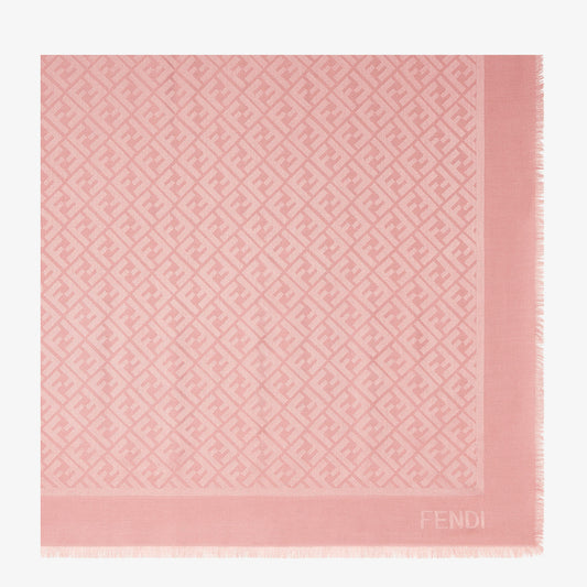 Exquisite Pink silk and wool shawl