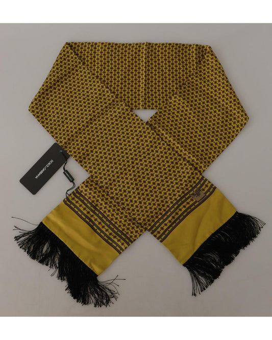 Patterned Silk Pocket Square with Tassel Accent Sophisticated