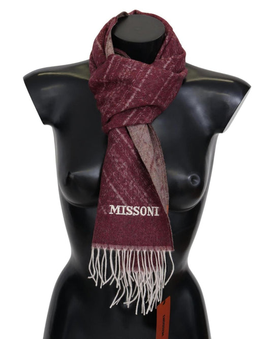 Scarf Wool Blend Burgundy