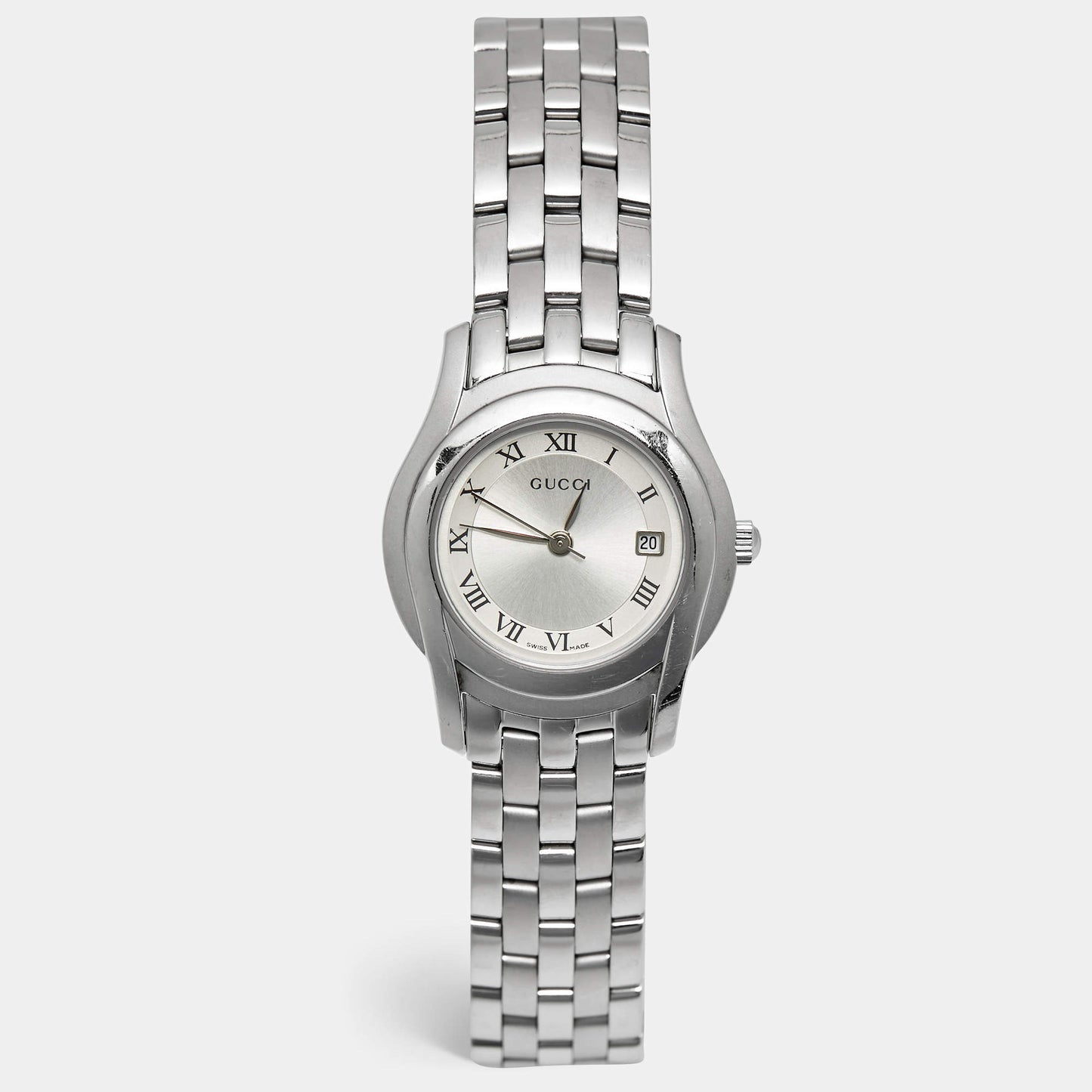 5500 Series Silver Dial Stainless Steel Wristwatch 27 mm