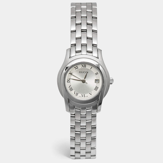 5500 Series Silver Dial Stainless Steel Wristwatch 27 mm