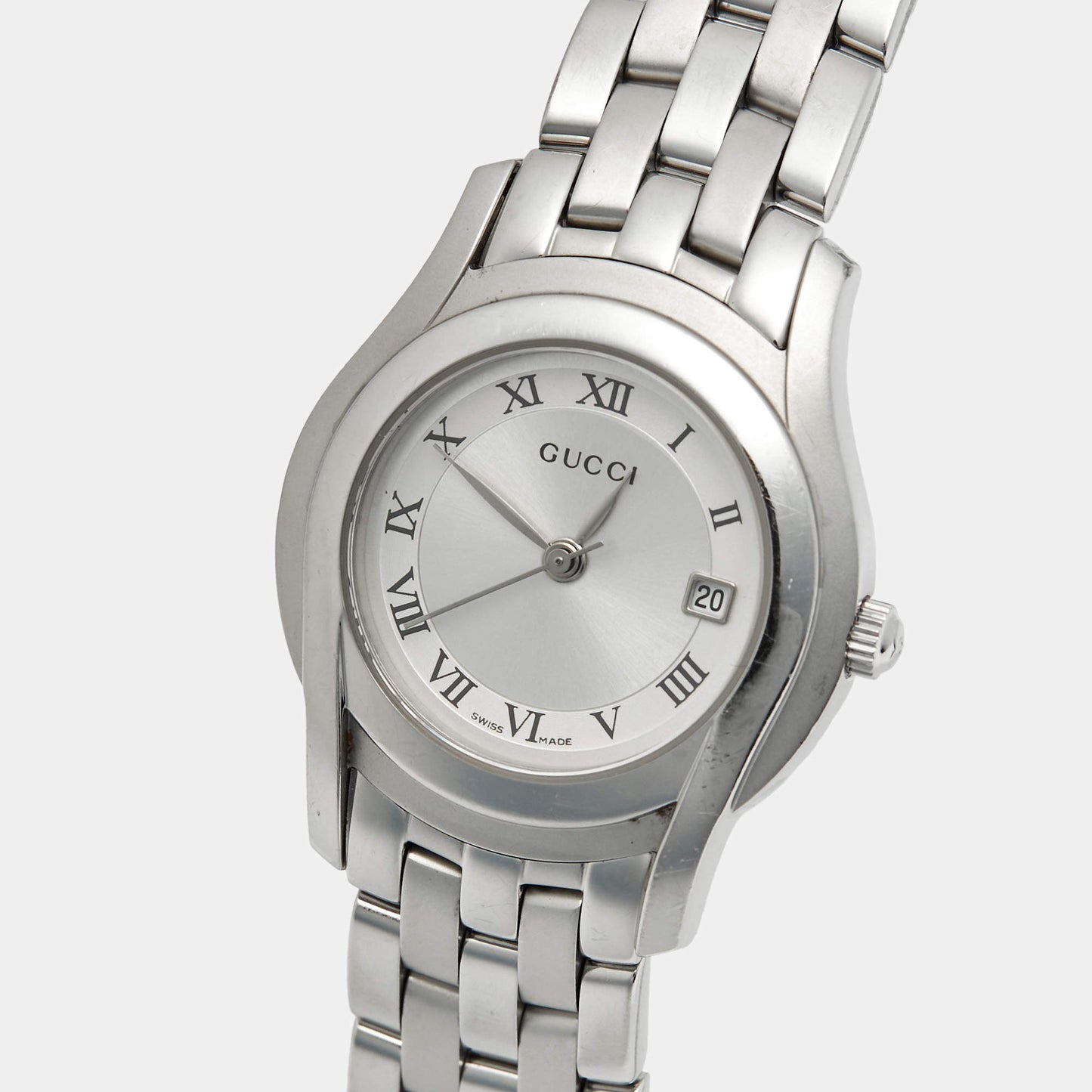 5500 Series Silver Dial Stainless Steel Wristwatch 27 mm