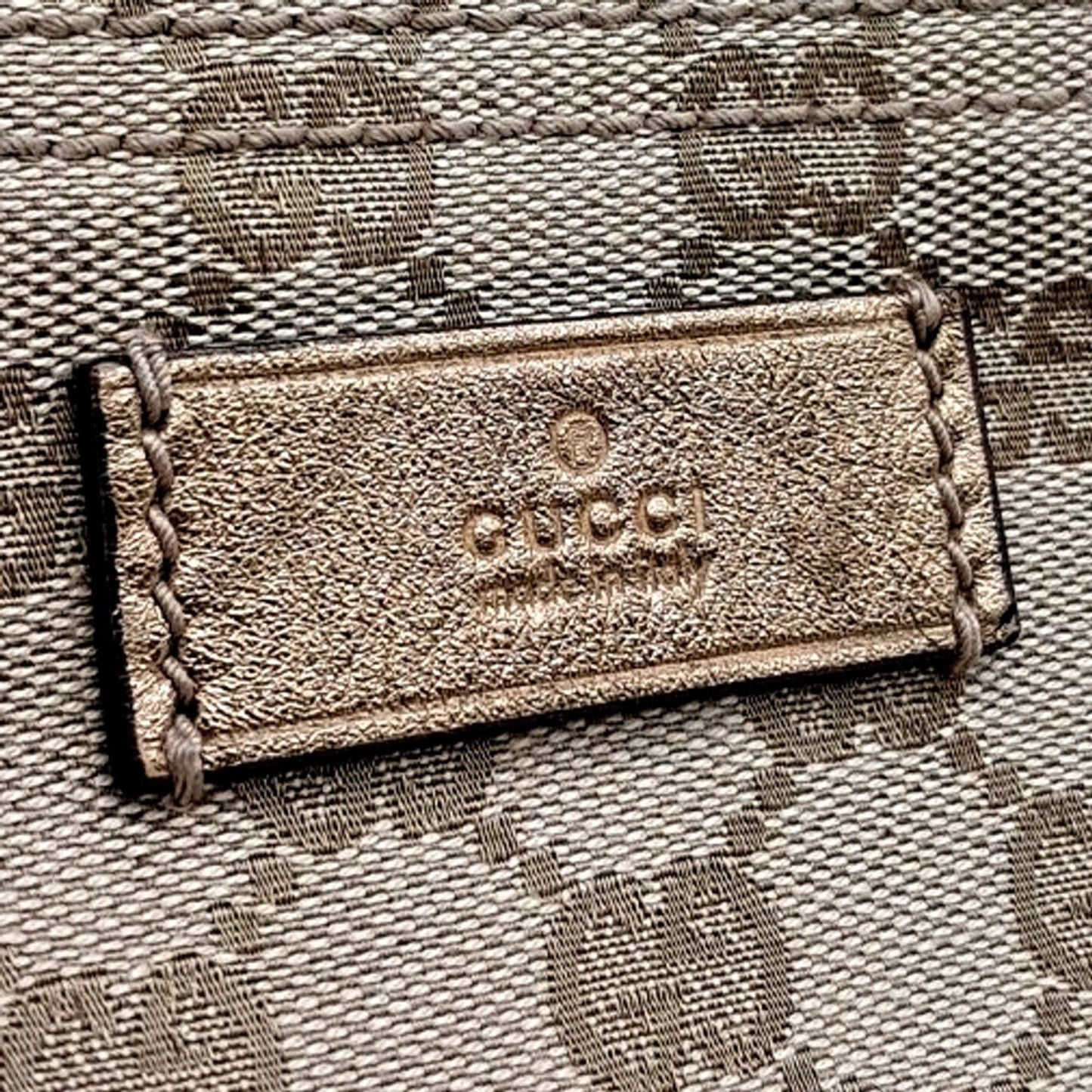 Beige Canvas Tricolour Tote