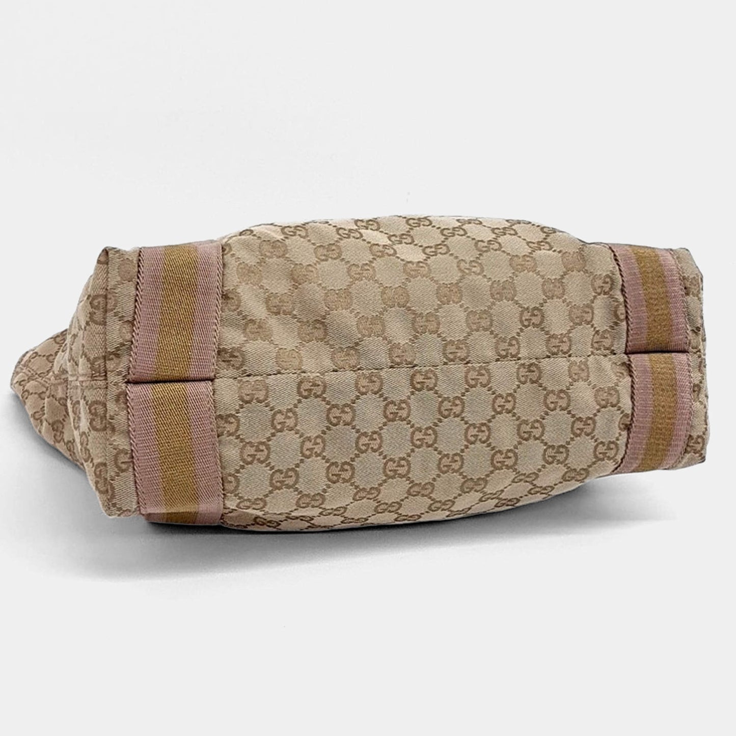 Beige Canvas Tricolour Tote